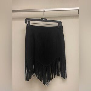 Aoter  black Fringe skirt NWT size L